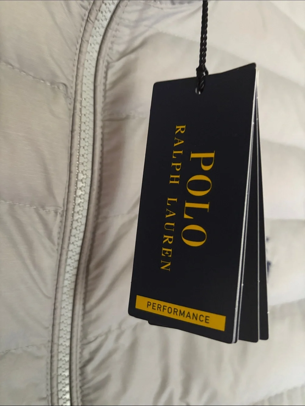 Polo by Ralph Lauren Light Gray Quilted Down Vest